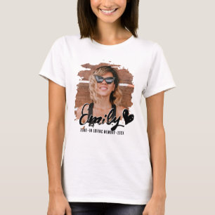 T-shirt Mémorial Grunge En Souvenir Affectueux Photo Perso