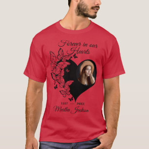T-shirt Mémorial Personnalisé Moderne Toujours Dans Nos Cœ