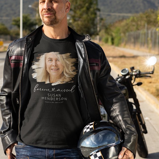 T-Shirt Memorial Photo du Cœur Toujours Regretté (Créateur téléchargé)
