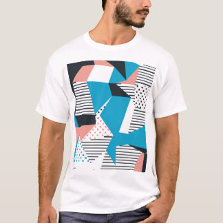 T-shirt Memphis Motif : Tendance Abstraite minimaliste