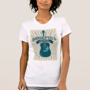T-shirt Memphis, TN : Série de guitares   Rock-N-Roll