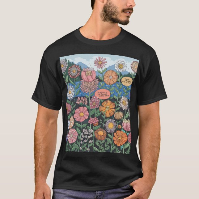T-shirt Men’s Floral Quote Garden Lovers (Devant)