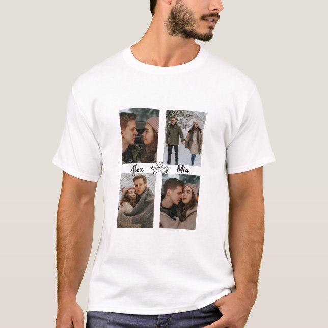 T-shirt Men’s Forever Us Valentine Shirt Custom Photos (Devant)