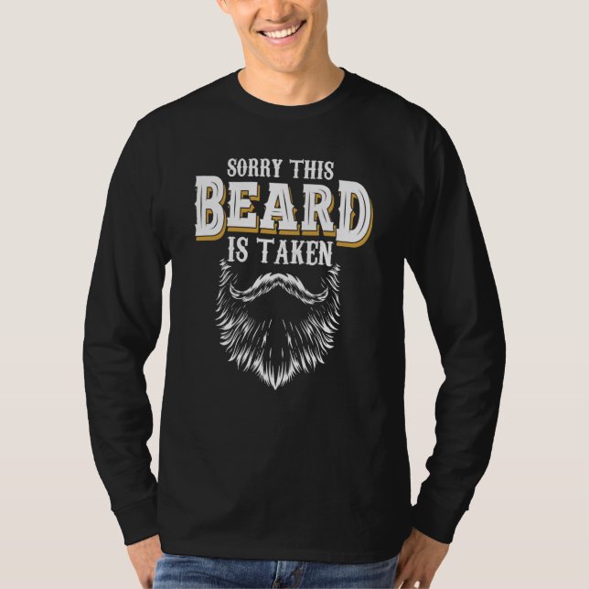 T-shirt Men Sorry This Beard is Taken Country Retro Valent (Devant)