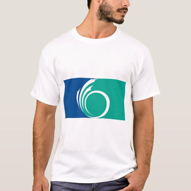 T-shirt Men T Shirt with Flag of Ottawa, Canada (Devant)