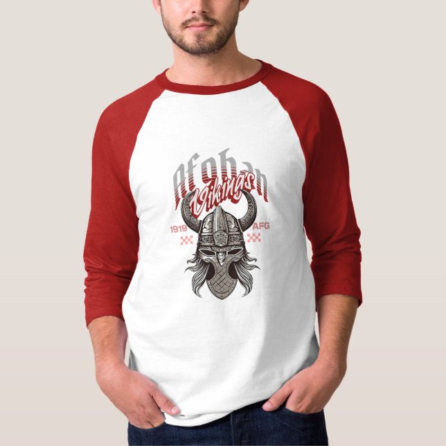 T-shirt Men/Women Afghan Viking Design Tee | Unique Stat (Devant)