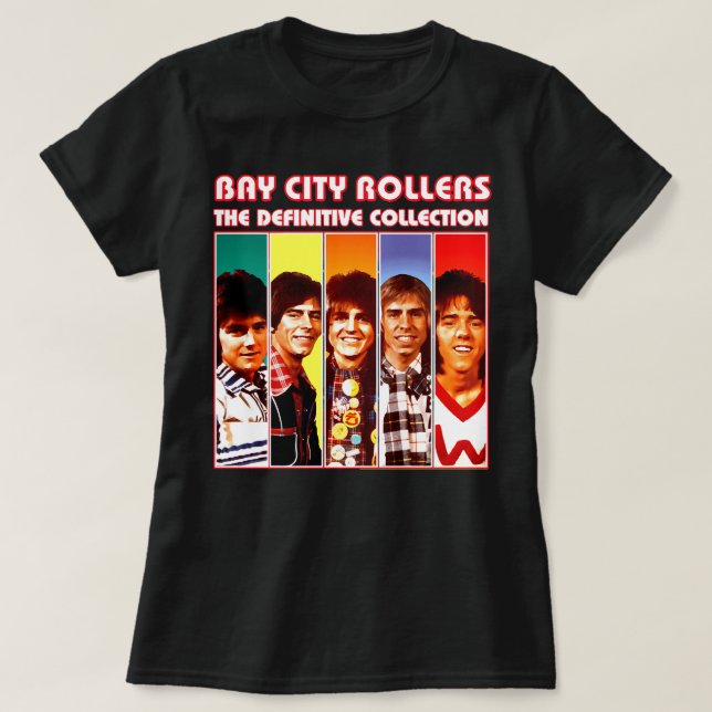 T-shirt Men Women Band Bay City Rollers Music Rock Awesom (Design devant)