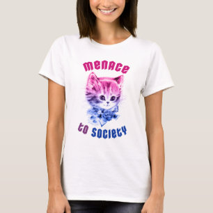 T-shirt Menace Bisexuelle Kitty
