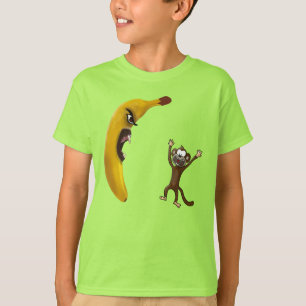 T-shirt Menace la banane joyeusement qui donne le frisson