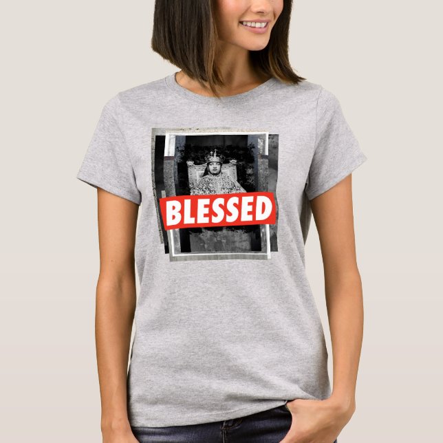 T-shirt Mène Asfaw Jah Bless Empress Rasta Roots (Devant)