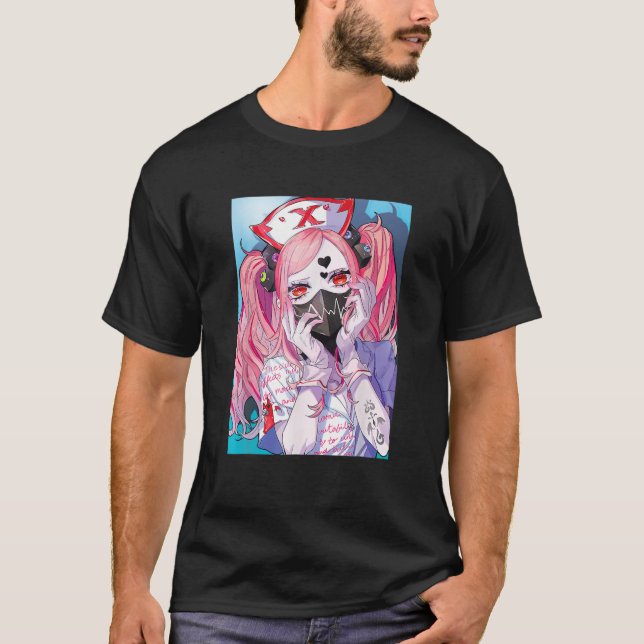 T-shirt Menhera Anime Girl Yume Kawaii Edgy Pastel Goth Wa (Devant)