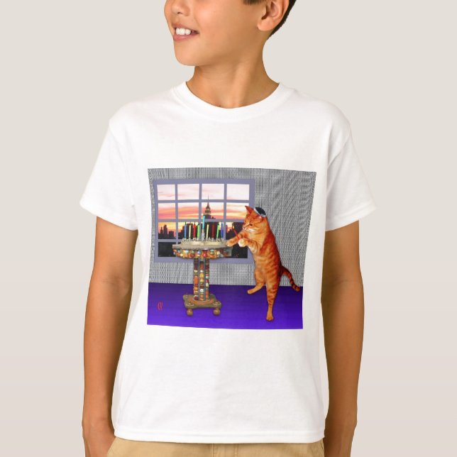 T-shirt Menorah Cat (Devant)