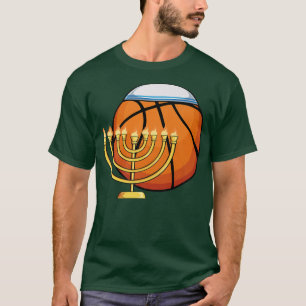 T-shirt Menorah de basketball juif Hanoukka Chanukah Sport