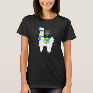 T-shirt Menorah Hanoukka Llama Cute Alpaca Chanukah