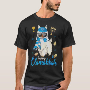 T-shirt Menorah Hanoukka Llama Cute Alpaca Chanukah 1