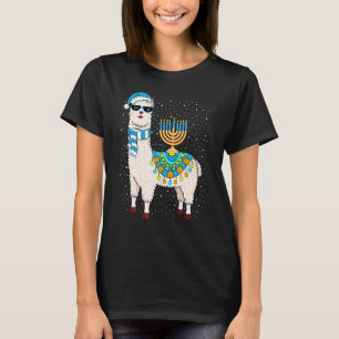 T-shirt Menorah Hanoukka Llama Cute Alpaca Chanukah 1