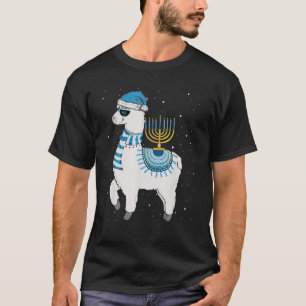 T-shirt Menorah Hanoukka Llama Cute Alpaca Chanukah Christ