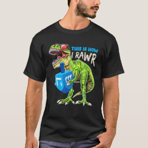 T-shirt Menorasaurus Comment je roule Dinosaur Hanoukka Gi