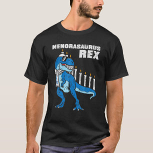 T-shirt Menorasaurus Rex Trex Menorah Hanoukka Chanukah Je