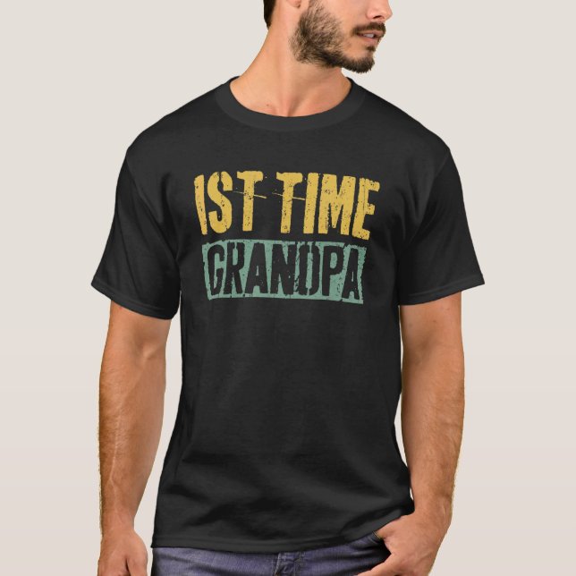 T-shirt Mens 1ère Fête des pères Grand-père (Devant)