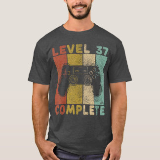 T-shirt Mens 37th Birthday Men Gaming Level 37 Complete bo