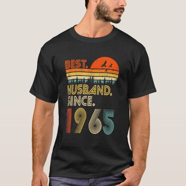 T-shirt Mens 57th Wedding Anniversary  Best Husband Since  (Devant)