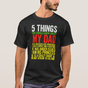 T-shirt Mens 5 Que Vous Devriez Savoir Sur Mon Papa Papa P