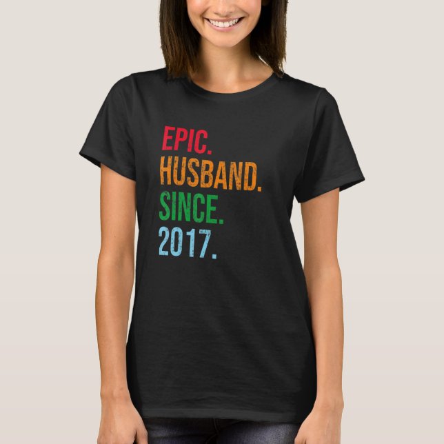 T-shirt Mens 6th Wedding Anniversary Ideas Epic Husband Si (Devant)