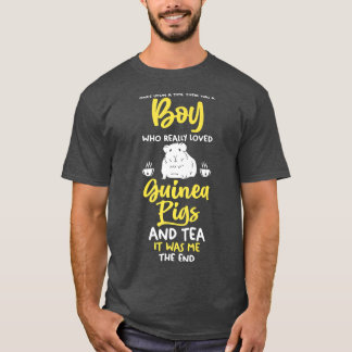 T-shirt Mens A Boy Who Love Tea And Guinea Pig Premium 412