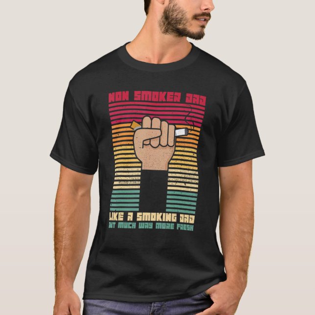 T-shirt Mens Against Smoking Cigarettes For A Smoke Free D (Devant)