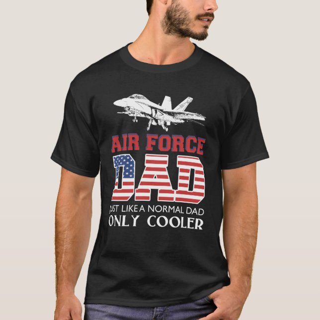 T-shirt Mens Air Force Dad-Stars and Stripes Vétéran Desig (Devant)