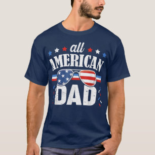 T-shirt Mens All American Papa 4 juillet Fête des pères Su