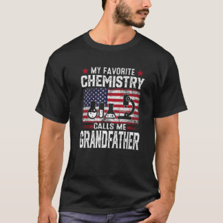 T-shirt Mens American Flag Ma Chimie Favorite M'Appelle