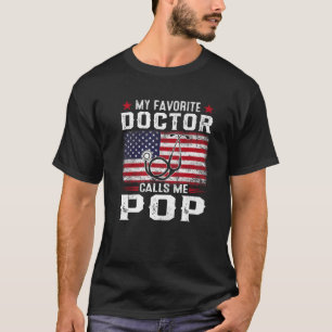 T-shirt Mens American Flag Mon médecin favori m'appelle Po