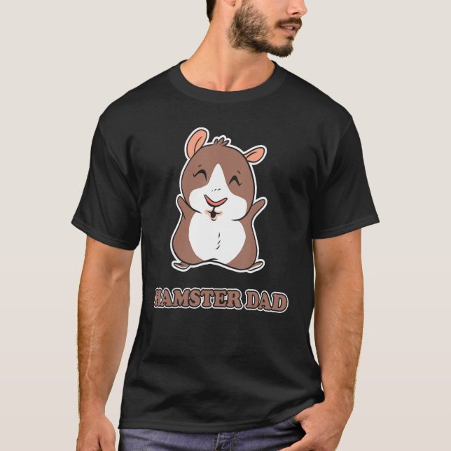 T-shirt Mens Animal Pet Dad Hamster Father Hamster (Devant)