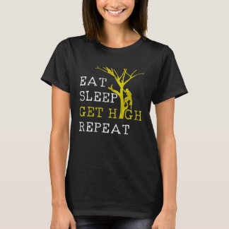 T-shirt Mens Arborist Eat Sleep Get High Repeat