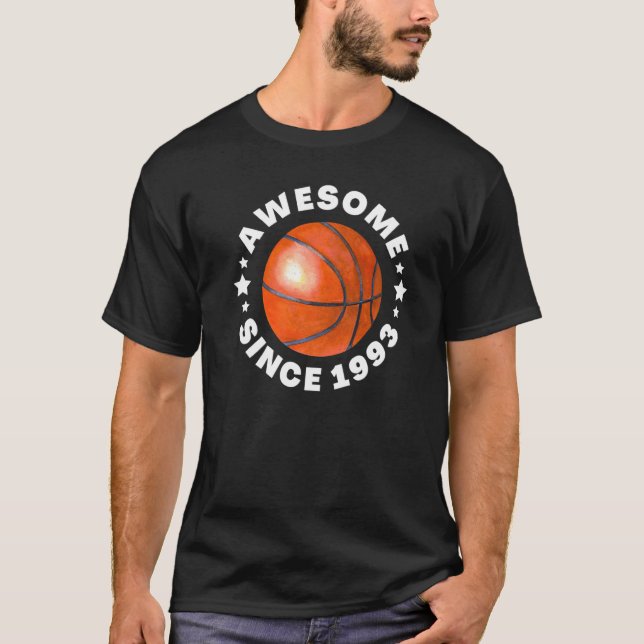 T-shirt Mens Awesome since 1993 Baseball ball good player  (Devant)