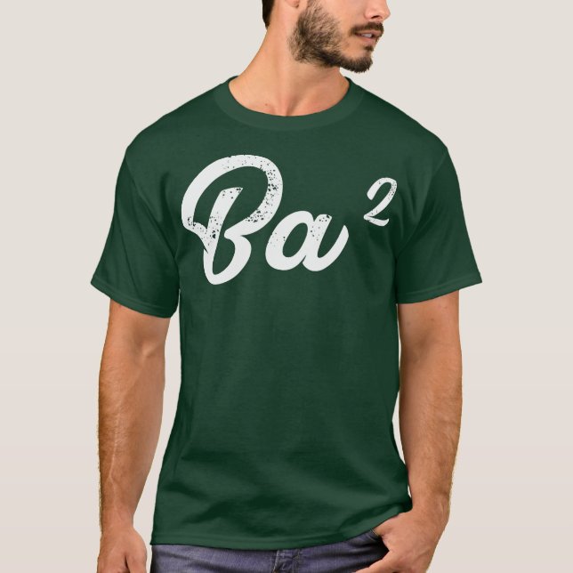T-shirt Mens Ba Squared Baba Grandpa Ukrainien Funny Math (Devant)