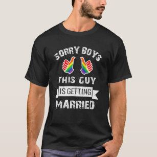 T-shirt Mens Bachelor Party Lgbt Gay pride Groom Bride