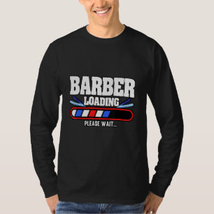 T-shirt Mens Barber Chargement S'Il Vous Plaît Attendre Co