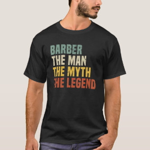 T-shirt Mens Barber L'Homme Le Mythe La Légende Barbershop