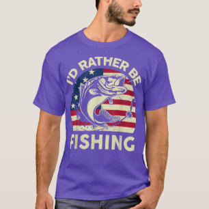 T-shirt Mens Bass FishingBoy Funny Id Plutôt Être Pêche Fi