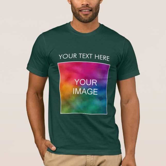 T-shirt Mens Bella Canvas Tee - shirt Ajouter Image Logo T (Devant)