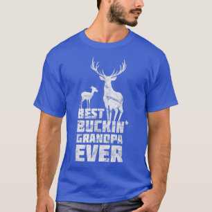 T-shirt Mens Best Bucking Grandpa  Deer Buck Hunting Tee G