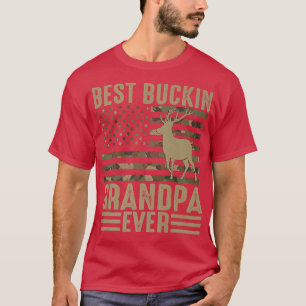 T-shirt Mens Best Bucking Grandpa Ever Deer Moose Hogs Hun