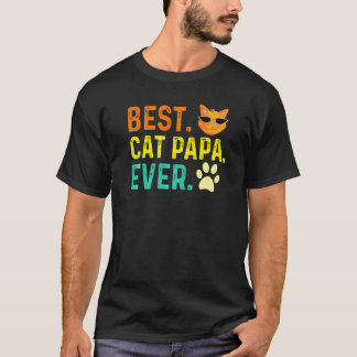 T-shirt Mens Best Cat Papa Ever Animal