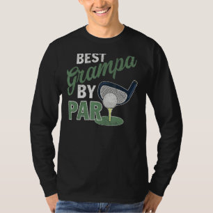 T-shirt Mens Best Grampa By Par Fête des pères Golf Golfeu
