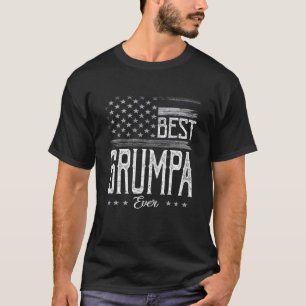T-shirt Mens Best Grumpa Ever Drapeau Américain Grandpa C