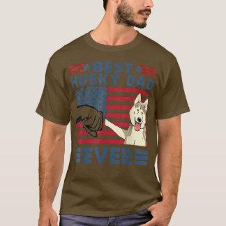 T-shirt Mens Best Husky Papa Jamais Vintage Amoureux des c