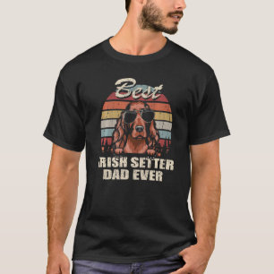 T-shirt Mens Best Irish Setter Papa Jamais Fête des pères